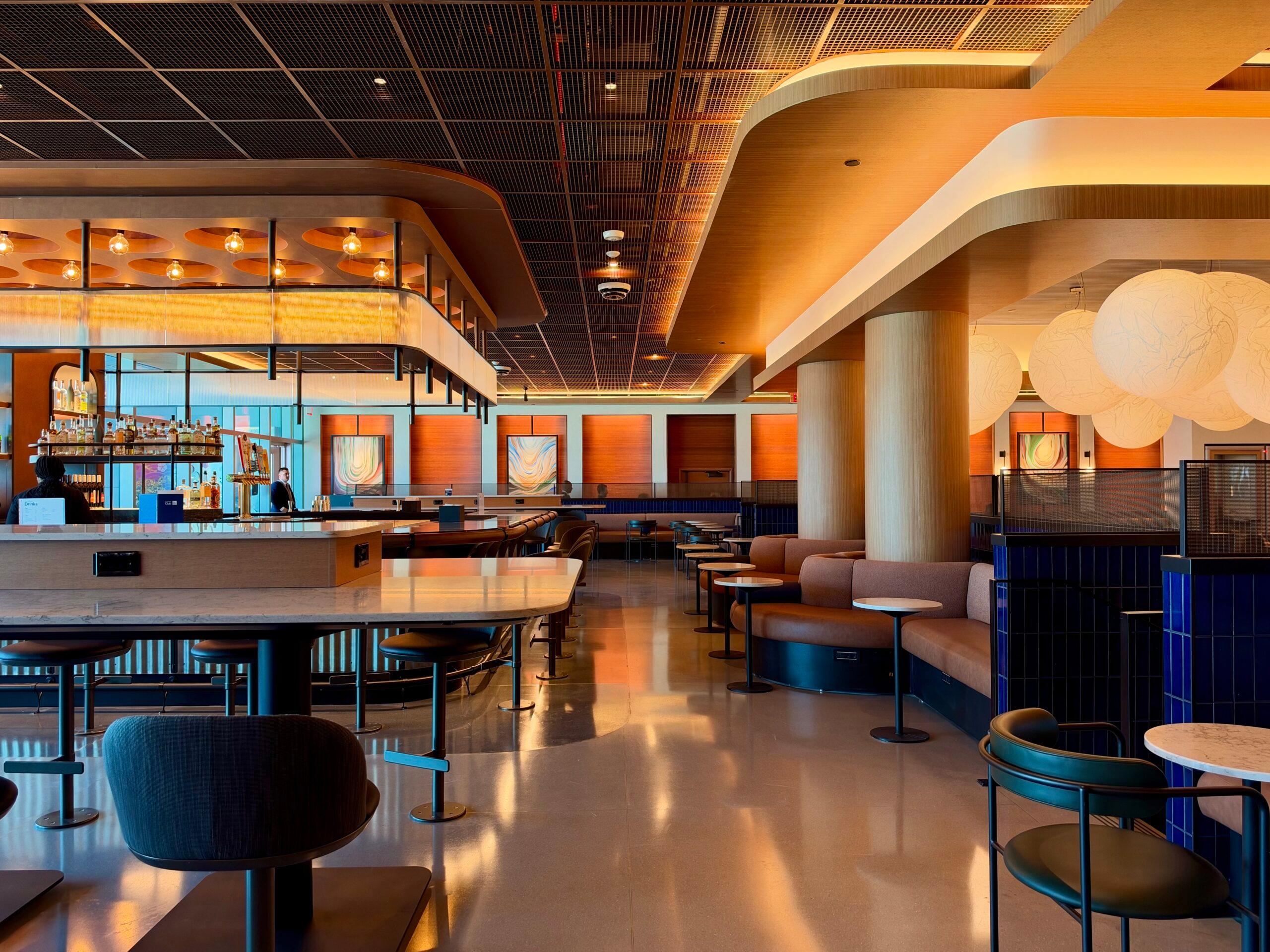 Interior of the United Club in IAH Terminal B.